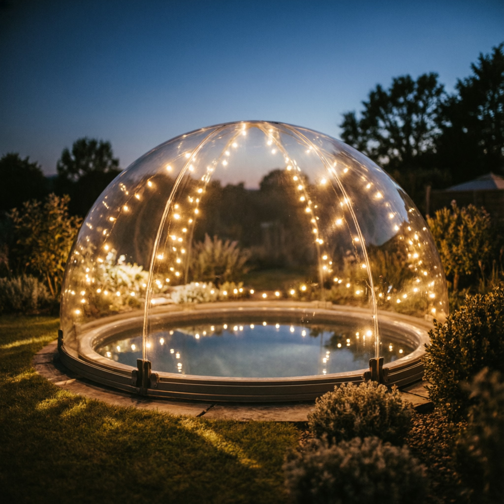Купол с подсветкой ночью